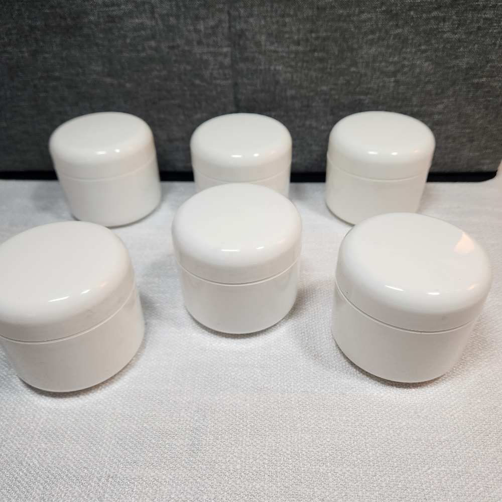 New Plastic Jar Moisturizers Handmade Lotions Unused Screw Lid 4 fl oz set of 6